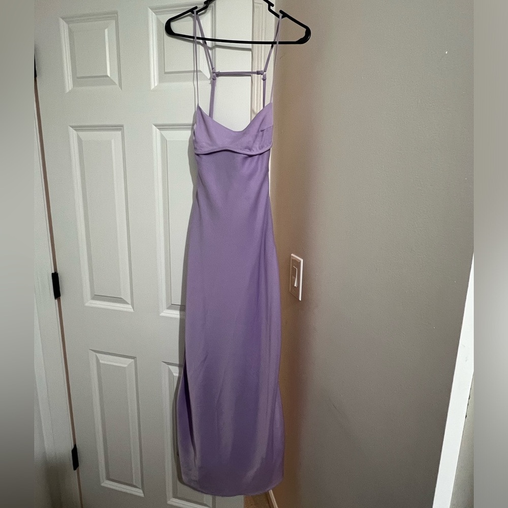 Allison & Kelly Purple cutout back dress